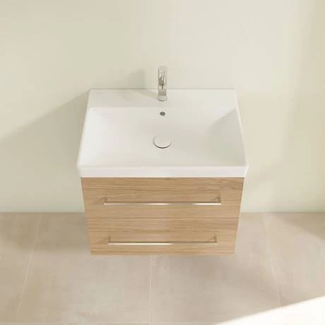 Villeroy and Boch Avento Nordic Oak 650mm Wall Hung 2-Drawer Vanity Unit 6 Villeroy and Boch Avento Nordic Oak 650mm Wall Hung 2-Drawer Vanity Unit - Image 4