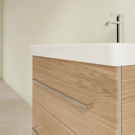 Villeroy and Boch Avento Nordic Oak 650mm Wall Hung 2-Drawer Vanity Unit 7 Villeroy and Boch Avento Nordic Oak 650mm Wall Hung 2-Drawer Vanity Unit - Image 5