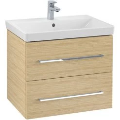 Villeroy and Boch Avento Nordic Oak 650mm Wall Hung 2-Drawer Vanity Unit