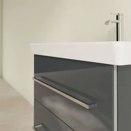 Villeroy and Boch Avento Crystal Grey 600mm Wall Hung 2-Drawer Vanity Unit 7 Villeroy and Boch Avento Crystal Grey 600mm Wall Hung 2-Drawer Vanity Unit - Image 5