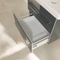 Villeroy and Boch Avento Crystal Grey 600mm Wall Hung 2-Drawer Vanity Unit 13 Villeroy and Boch Avento Crystal Grey 600mm Wall Hung 2-Drawer Vanity Unit -Wall Hung Vanity Units Shop SAVE09B101 D5 460