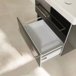 Villeroy and Boch Avento Crystal Black 600mm Wall Hung 2-Drawer Vanity Unit -Wall Hung Vanity Units Shop SAVE09B301 D5 460