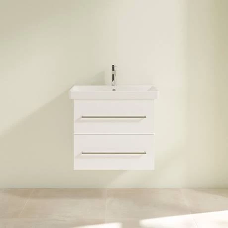 Villeroy and Boch Avento Wall Hung Vanity Unit 580mm - Crystal White - SAVE09B401 5 Villeroy and Boch Avento Wall Hung Vanity Unit 580mm - Crystal White - SAVE09B401 - Image 3