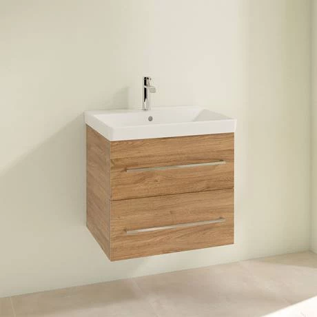 Villeroy and Boch Avento Oak Kansas 600mm Wall Hung 2-Drawer Vanity Unit 4 Villeroy and Boch Avento Oak Kansas 600mm Wall Hung 2-Drawer Vanity Unit - Image 2