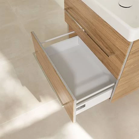 Villeroy and Boch Avento Oak Kansas 600mm Wall Hung 2-Drawer Vanity Unit 8 Villeroy and Boch Avento Oak Kansas 600mm Wall Hung 2-Drawer Vanity Unit - Image 6
