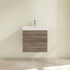 Villeroy and Boch Avento Stone Oak 600mm Wall Hung 2-Drawer Vanity Unit -Wall Hung Vanity Units Shop SAVE09RK01 D2 460