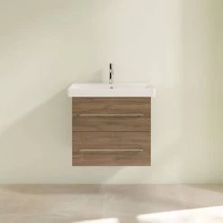Villeroy and Boch Avento Arizona Oak 600mm Wall Hung 2-Drawer Vanity Unit -Wall Hung Vanity Units Shop SAVE09VH01 D2 460