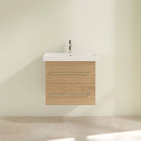 Villeroy and Boch Avento Nordic Oak 600mm Wall Hung 2-Drawer Vanity Unit 5 Villeroy and Boch Avento Nordic Oak 600mm Wall Hung 2-Drawer Vanity Unit - Image 3