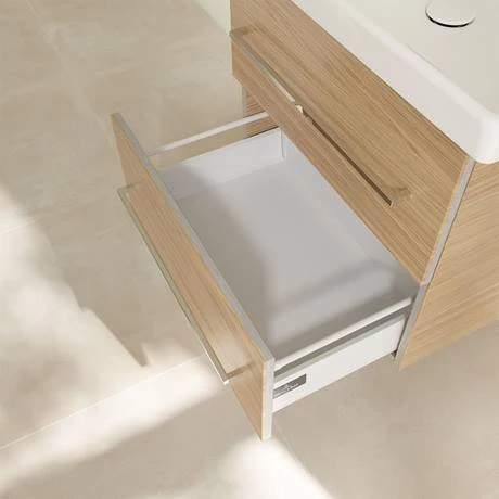 Villeroy and Boch Avento Nordic Oak 600mm Wall Hung 2-Drawer Vanity Unit 8 Villeroy and Boch Avento Nordic Oak 600mm Wall Hung 2-Drawer Vanity Unit - Image 6