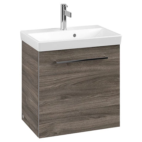 Villeroy and Boch Avento Stone Oak 550mm Wall Hung 1-Door Vanity Unit 3 Villeroy and Boch Avento Stone Oak 550mm Wall Hung 1-Door Vanity Unit