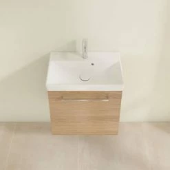 Villeroy and Boch Avento Nordic Oak 550mm Wall Hung 1-Door Vanity Unit -Wall Hung Vanity Units Shop SAVE11VJ01 D3 460