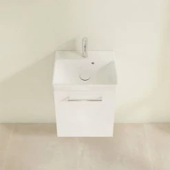 Villeroy and Boch Avento Crystal White 450mm Wall Hung 1-Door Vanity Unit 10 Villeroy and Boch Avento Crystal White 450mm Wall Hung 1-Door Vanity Unit -Wall Hung Vanity Units Shop SAVE15B401 D3 460