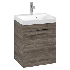 Villeroy and Boch Avento Stone Oak 450mm Wall Hung 1-Door Vanity Unit
