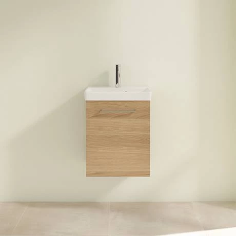 Villeroy and Boch Avento Nordic Oak 450mm Wall Hung 1-Door Vanity Unit 5 Villeroy and Boch Avento Nordic Oak 450mm Wall Hung 1-Door Vanity Unit - Image 3