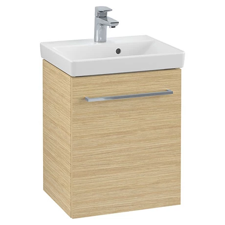 Villeroy and Boch Avento Nordic Oak 450mm Wall Hung 1-Door Vanity Unit 3 Villeroy and Boch Avento Nordic Oak 450mm Wall Hung 1-Door Vanity Unit