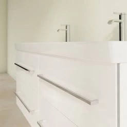 Villeroy and Boch Avento Double Vanity Unit 1180mm - Crystal White - SAVE29B401 12 Villeroy and Boch Avento Double Vanity Unit 1180mm - Crystal White - SAVE29B401 -Wall Hung Vanity Units Shop SAVE29B401 D4 460