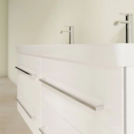 Villeroy and Boch Avento Double Vanity Unit 1180mm - Crystal White - SAVE29B401 7 Villeroy and Boch Avento Double Vanity Unit 1180mm - Crystal White - SAVE29B401 - Image 5