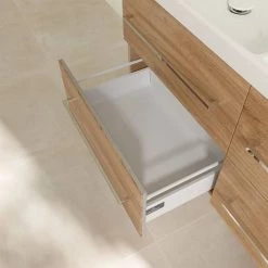 Villeroy and Boch Avento Oak Kansas 1200mm Wall Hung 4-Drawer Double Vanity Unit -Wall Hung Vanity Units Shop SAVE29RH01 D5 460