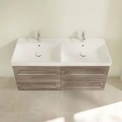 Villeroy and Boch Avento Stone Oak 1200mm Wall Hung 4-Drawer Double Vanity Unit 11 Villeroy and Boch Avento Stone Oak 1200mm Wall Hung 4-Drawer Double Vanity Unit -Wall Hung Vanity Units Shop SAVE29RK01 D3 460