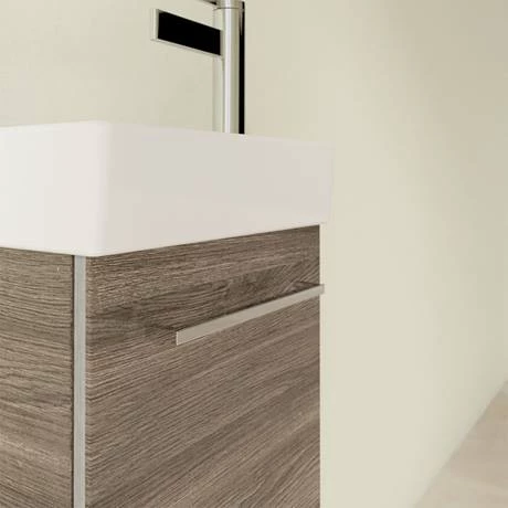 Villeroy and Boch Avento Stone Oak 360mm Wall Hung Vanity Unit with Left Bowl Basin 5 Villeroy and Boch Avento Stone Oak 360mm Wall Hung Vanity Unit with Left Bowl Basin - Image 3
