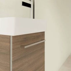 Villeroy and Boch Avento Arizona Oak 360mm Wall Hung Vanity Unit with Left Bowl Basin 11 Villeroy and Boch Avento Arizona Oak 360mm Wall Hung Vanity Unit with Left Bowl Basin -Wall Hung Vanity Units Shop SAVE31VH01 D4 460
