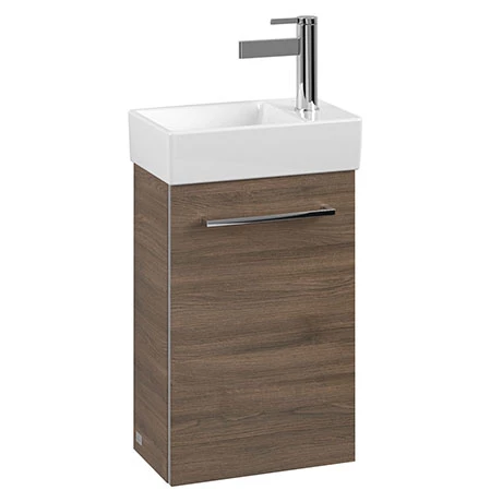 Villeroy and Boch Avento Arizona Oak 360mm Wall Hung Vanity Unit with Left Bowl Basin 3 Villeroy and Boch Avento Arizona Oak 360mm Wall Hung Vanity Unit with Left Bowl Basin