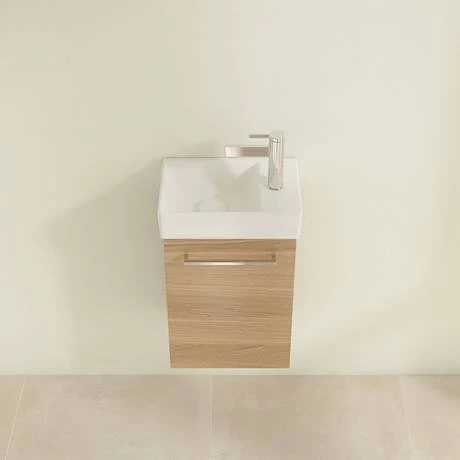 Villeroy and Boch Avento Nordic Oak 360mm Wall Hung Vanity Unit with Left Bowl Basin 6 Villeroy and Boch Avento Nordic Oak 360mm Wall Hung Vanity Unit with Left Bowl Basin - Image 4