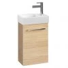 Villeroy and Boch Avento Nordic Oak 360mm Wall Hung Vanity Unit with Left Bowl Basin -Wall Hung Vanity Units Shop SAVE31VJ01 P