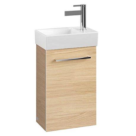 Villeroy and Boch Avento Nordic Oak 360mm Wall Hung Vanity Unit with Left Bowl Basin 3 Villeroy and Boch Avento Nordic Oak 360mm Wall Hung Vanity Unit with Left Bowl Basin