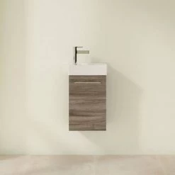 Villeroy and Boch Avento Stone Oak 360mm Wall Hung Vanity Unit with Right Bowl Basin 10 Villeroy and Boch Avento Stone Oak 360mm Wall Hung Vanity Unit with Right Bowl Basin -Wall Hung Vanity Units Shop SAVE32RK01 D2 460