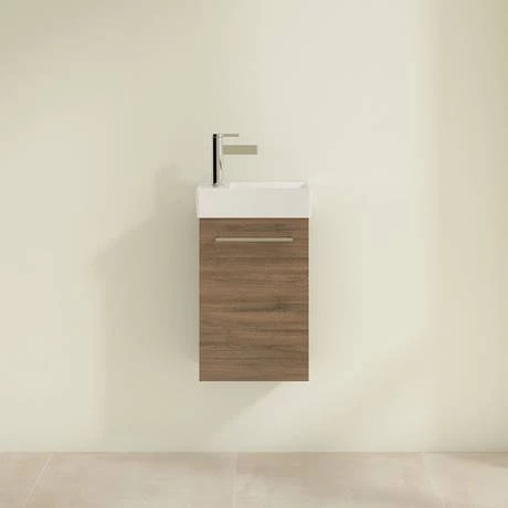 Villeroy and Boch Avento Arizona Oak 360mm Wall Hung Vanity Unit with Right Bowl Basin 5 Villeroy and Boch Avento Arizona Oak 360mm Wall Hung Vanity Unit with Right Bowl Basin - Image 3