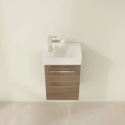 Villeroy and Boch Avento Arizona Oak 360mm Wall Hung Vanity Unit with Right Bowl Basin 10 Villeroy and Boch Avento Arizona Oak 360mm Wall Hung Vanity Unit with Right Bowl Basin -Wall Hung Vanity Units Shop SAVE32VH01 D3 460