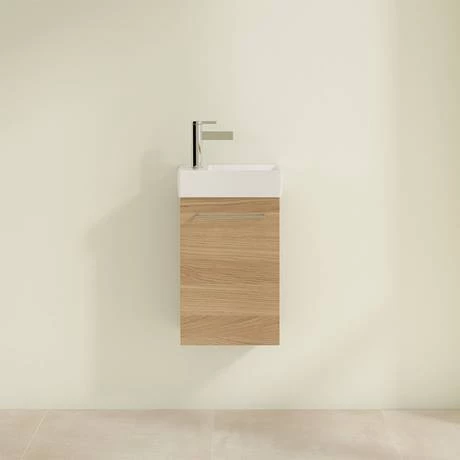 Villeroy and Boch Avento Nordic Oak 360mm Wall Hung Vanity Unit with Right Bowl Basin 5 Villeroy and Boch Avento Nordic Oak 360mm Wall Hung Vanity Unit with Right Bowl Basin - Image 3