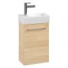 Villeroy and Boch Avento Nordic Oak 360mm Wall Hung Vanity Unit with Right Bowl Basin