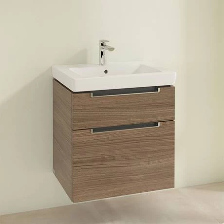Villeroy and Boch Subway 2.0 Arizona Oak 600mm Wall Hung 2-Drawer Vanity Unit 4 Villeroy and Boch Subway 2.0 Arizona Oak 600mm Wall Hung 2-Drawer Vanity Unit - Image 2