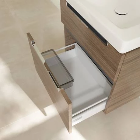 Villeroy and Boch Subway 2.0 Arizona Oak 600mm Wall Hung 2-Drawer Vanity Unit 7 Villeroy and Boch Subway 2.0 Arizona Oak 600mm Wall Hung 2-Drawer Vanity Unit - Image 5
