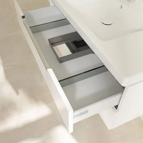Villeroy and Boch Subway 2.0 Glossy White 1000mm Wall Hung 2-Drawer Vanity Unit 6 Villeroy and Boch Subway 2.0 Glossy White 1000mm Wall Hung 2-Drawer Vanity Unit - Image 4
