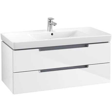 Villeroy and Boch Subway 2.0 Glossy White 1000mm Wall Hung 2-Drawer Vanity Unit 3 Villeroy and Boch Subway 2.0 Glossy White 1000mm Wall Hung 2-Drawer Vanity Unit