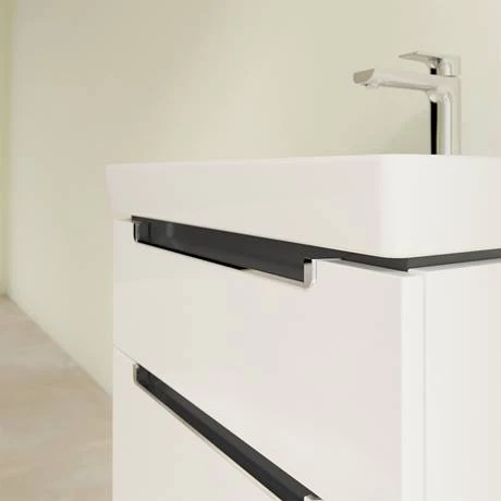 Villeroy and Boch Subway 2.0 Glossy White 600mm Wall Hung 2-Drawer Vanity Unit 5 Villeroy and Boch Subway 2.0 Glossy White 600mm Wall Hung 2-Drawer Vanity Unit - Image 3