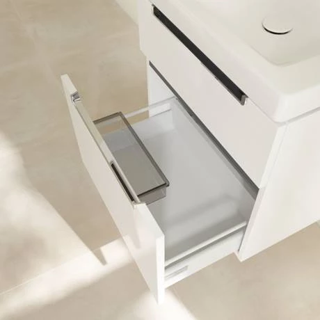 Villeroy and Boch Subway 2.0 Glossy White 600mm Wall Hung 2-Drawer Vanity Unit 7 Villeroy and Boch Subway 2.0 Glossy White 600mm Wall Hung 2-Drawer Vanity Unit - Image 5