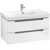 Villeroy and Boch Subway 2.0 Glossy White 800mm Wall Hung 2-Drawer Vanity Unit -Wall Hung Vanity Units Shop SB2GW800 P