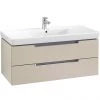 Villeroy and Boch Subway 2.0 Soft Grey 1000mm Wall Hung 2-Drawer Vanity Unit -Wall Hung Vanity Units Shop SB2SG1000 P