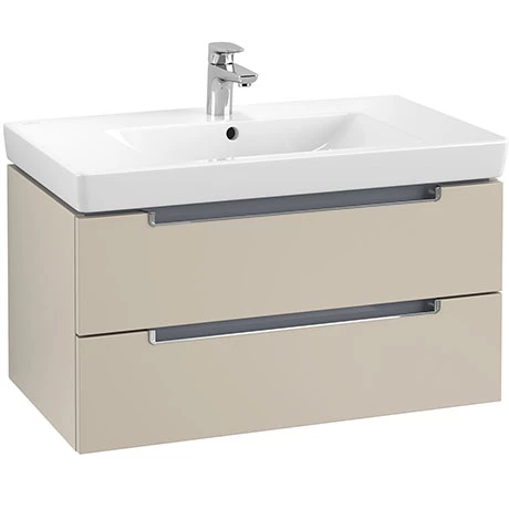 Villeroy and Boch Subway 2.0 Soft Grey 800mm Wall Hung 2-Drawer Vanity Unit 3 Villeroy and Boch Subway 2.0 Soft Grey 800mm Wall Hung 2-Drawer Vanity Unit