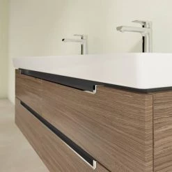 Villeroy and Boch Subway 2.0 Arizona Oak 1300mm Wall Hung Double Basin Vanity Unit 10 Villeroy and Boch Subway 2.0 Arizona Oak 1300mm Wall Hung Double Basin Vanity Unit -Wall Hung Vanity Units Shop SBDB13AO D2 460