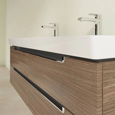 Villeroy and Boch Subway 2.0 Arizona Oak 1300mm Wall Hung Double Basin Vanity Unit 5 Villeroy and Boch Subway 2.0 Arizona Oak 1300mm Wall Hung Double Basin Vanity Unit - Image 3