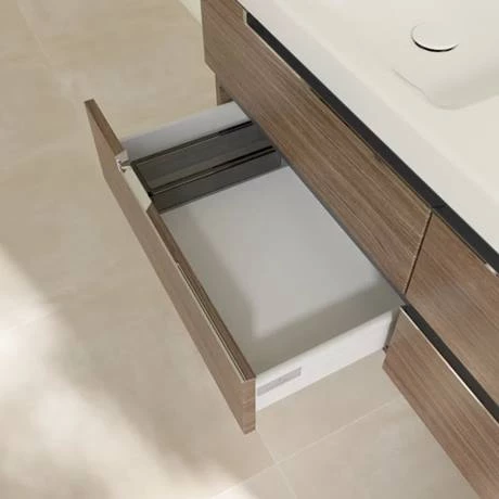 Villeroy and Boch Subway 2.0 Arizona Oak 1300mm Wall Hung Double Basin Vanity Unit 8 Villeroy and Boch Subway 2.0 Arizona Oak 1300mm Wall Hung Double Basin Vanity Unit - Image 6