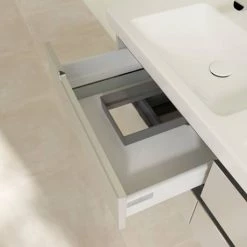 Villeroy and Boch Subway 2.0 Soft Grey 1300mm Wall Hung Double Basin Vanity Unit -Wall Hung Vanity Units Shop SBDB13SG D4 460