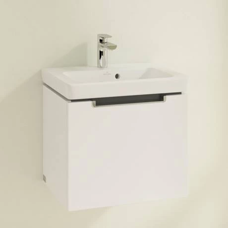 Villeroy and Boch Subway 2.0 Glossy White 500mm Wall Hung 1-Drawer Vanity Unit 4 Villeroy and Boch Subway 2.0 Glossy White 500mm Wall Hung 1-Drawer Vanity Unit - Image 2