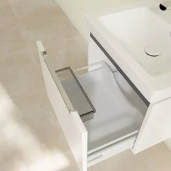 Villeroy and Boch Subway 2.0 Glossy White 550mm Wall Hung 1-Drawer Vanity Unit -Wall Hung Vanity Units Shop SBGW550 D3 460