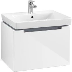 Villeroy and Boch Subway 2.0 Glossy White 600mm Wall Hung 1-Drawer Vanity Unit